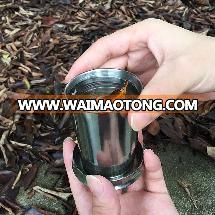 250ml stainless steel telescopic cups