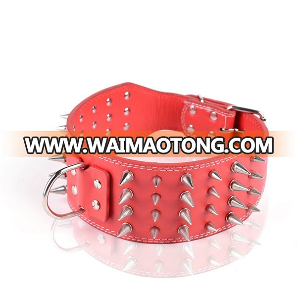 Soft PU Leather Dog Collars Studded Spiked Puppy Cat Pet Collars