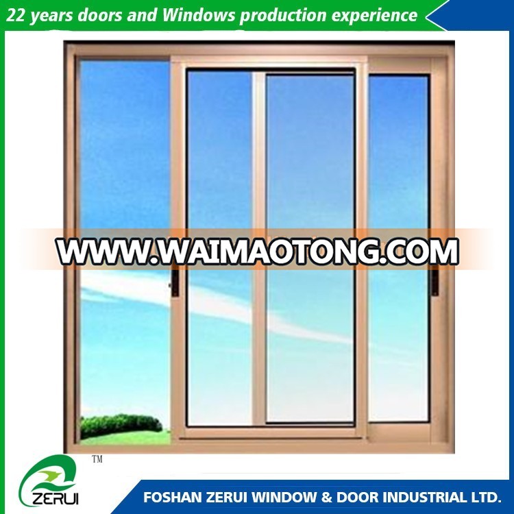 China professio<em></em>nal door and window manufacturer aluminium alloy window with champagne surface