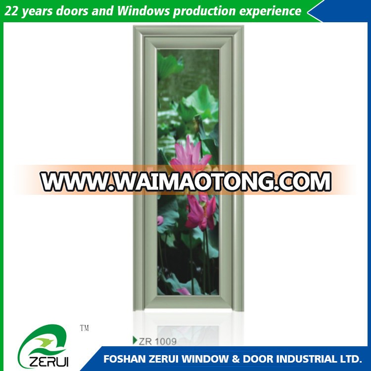 Apartment door design customized sliding aluminium toilet door