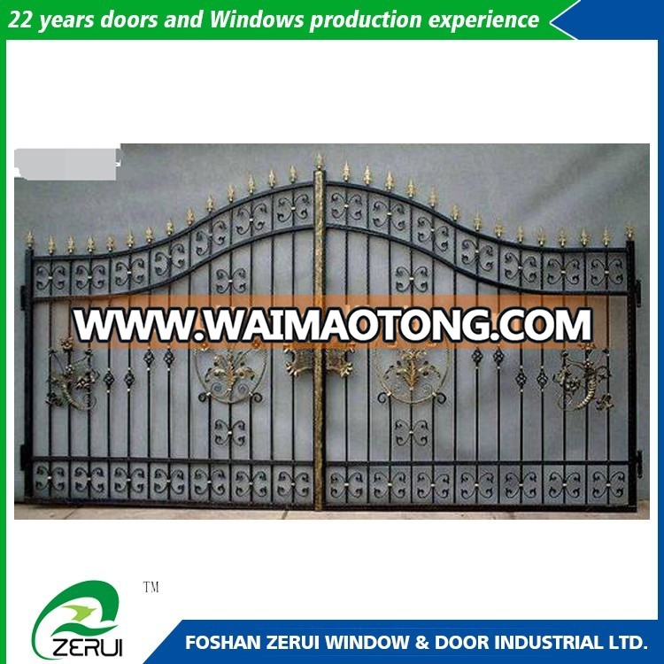 2017 high quality low price open type new design customized iron gate