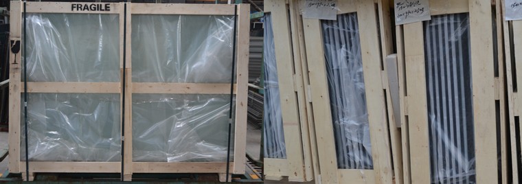 Tempered glass roofing panels for building