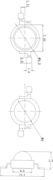 1w white high power led in diodes