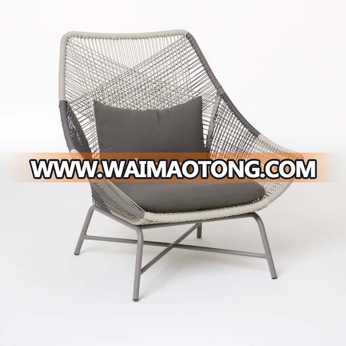 Walden New design rope weaving furniture cozy club armchair