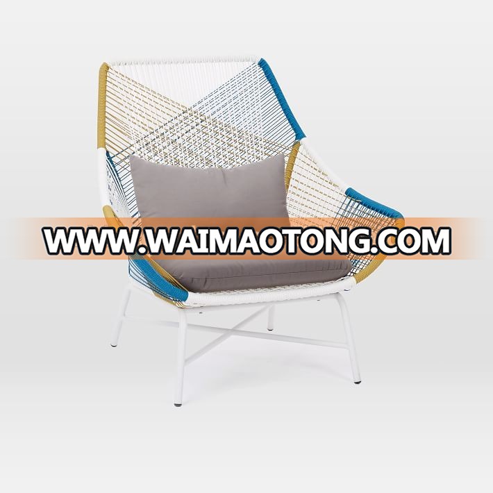 Walden New design rope weaving furniture cozy club armchair