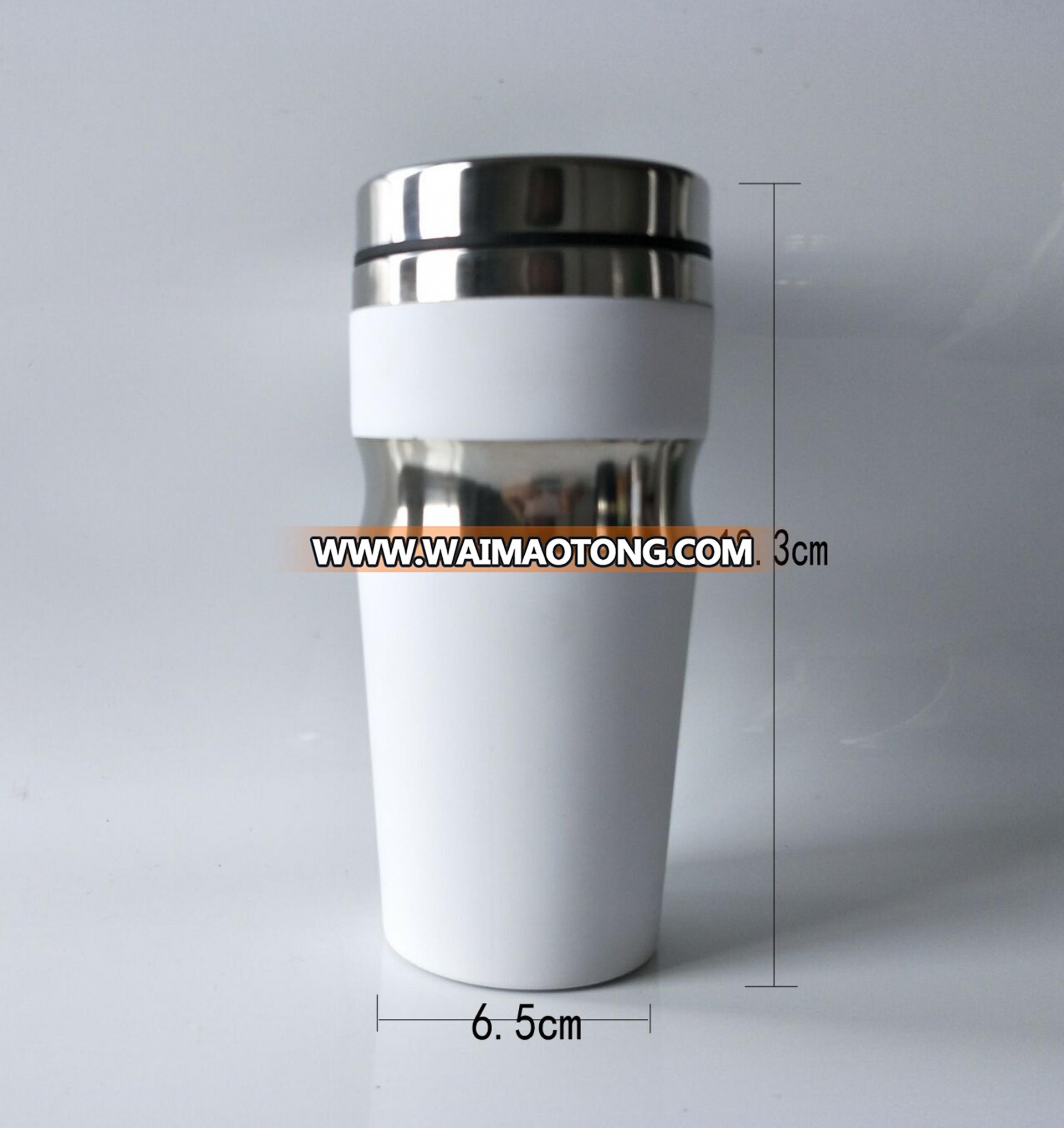 Double wall insulated stainless steel 16oz travel mug for coffee