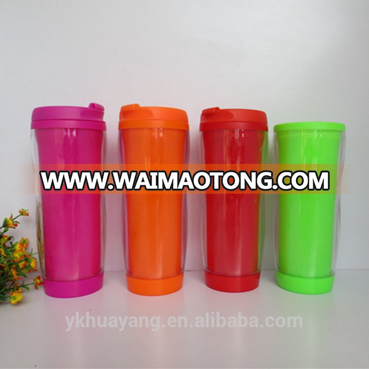 12oz thermal plastic mug,BPA free paper insert plastic tumbler,paper changeable starbuck tumbler