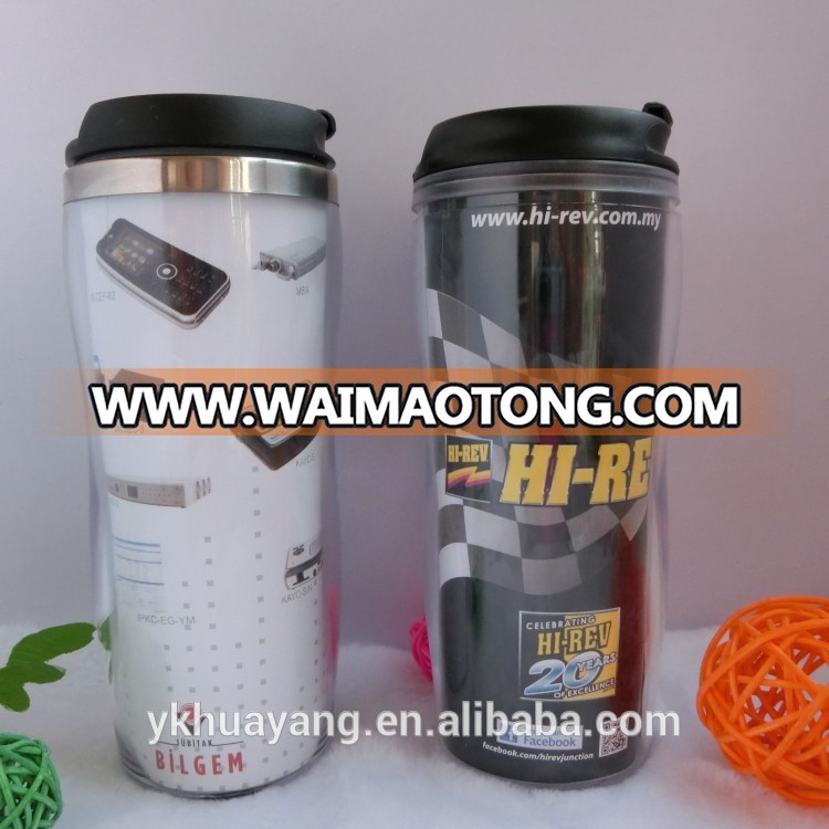 2015 hot sell newest 350ml starbucks tumbler with changeable paper insert(HY-A078 with paper insert)