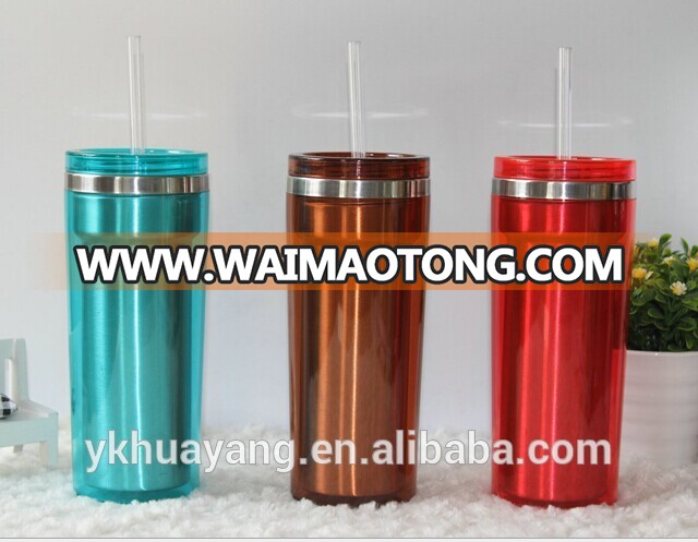 2015 hot sell newest 350ml starbucks tumbler with changeable paper insert(HY-A078 with paper insert)