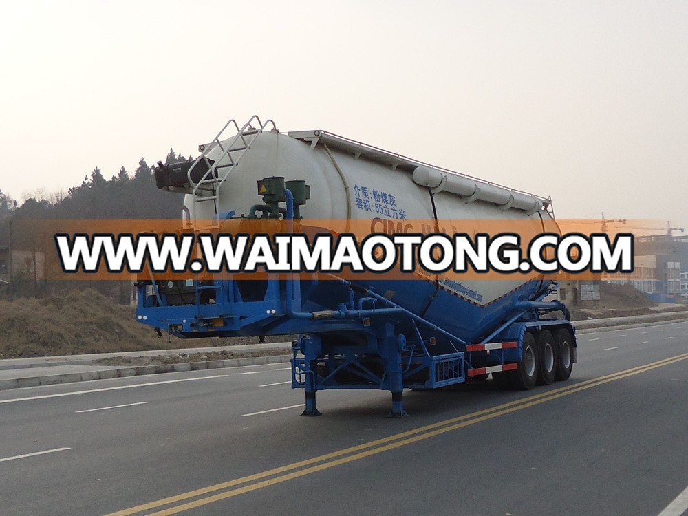 CIMC 55m3 3 axle bulk cement powder semi trailer hot sale