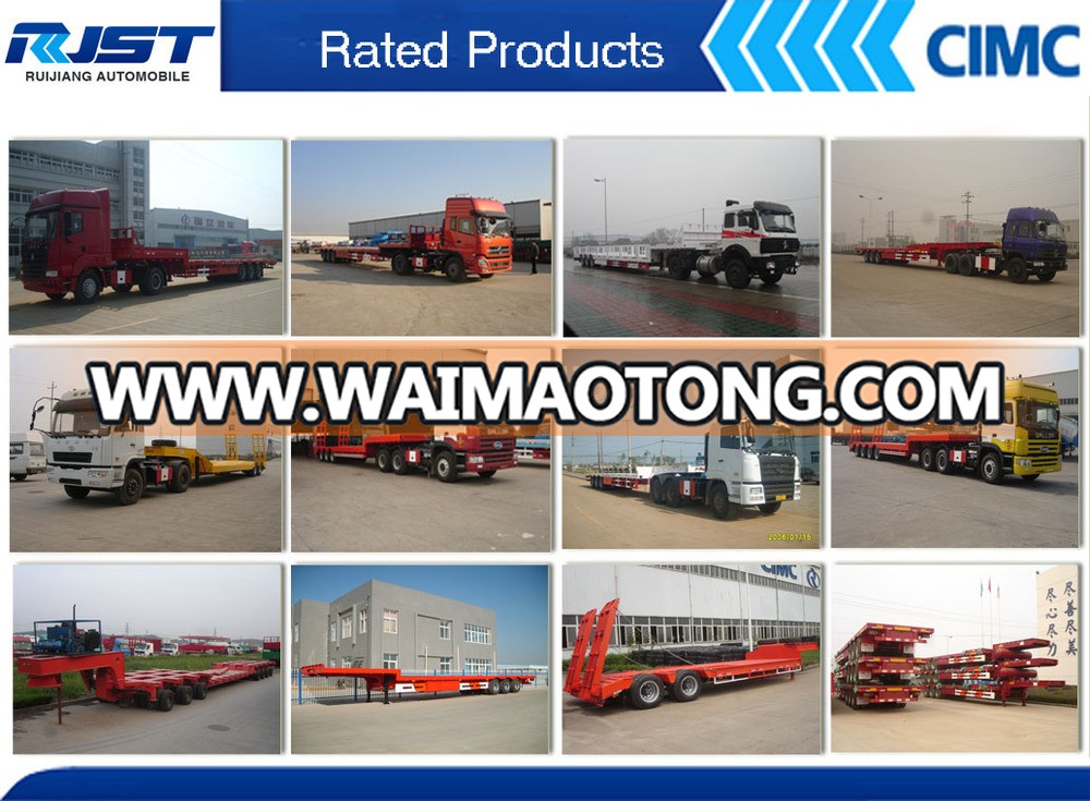 CIMC 60T lowbed machinery transport truck trailer