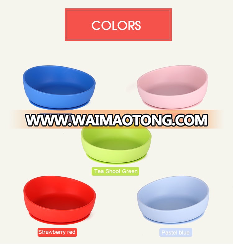 Fast Delivery Eco-Friendly 100% Food Grade Silicone Round Bowl