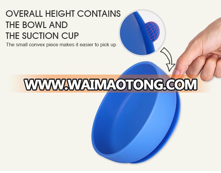 Fast Delivery Eco-Friendly 100% Food Grade Silicone Round Bowl