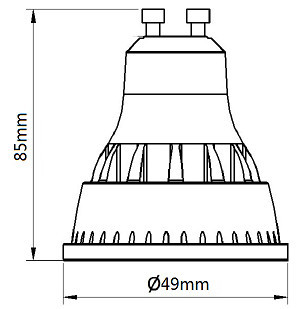 gu10 3w 5w COB led spotlight