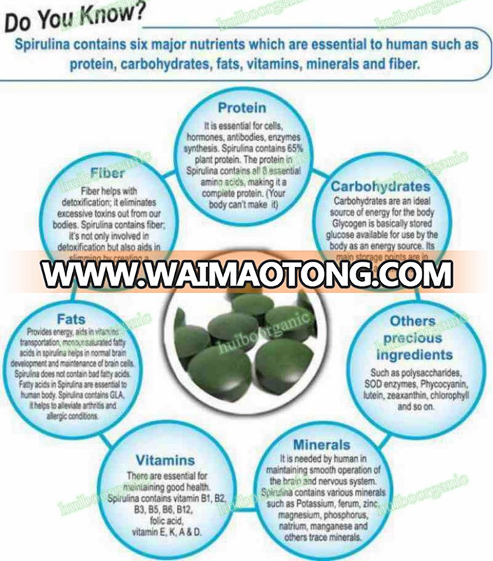 organic Spirulina powder / bulk spirulina tablets