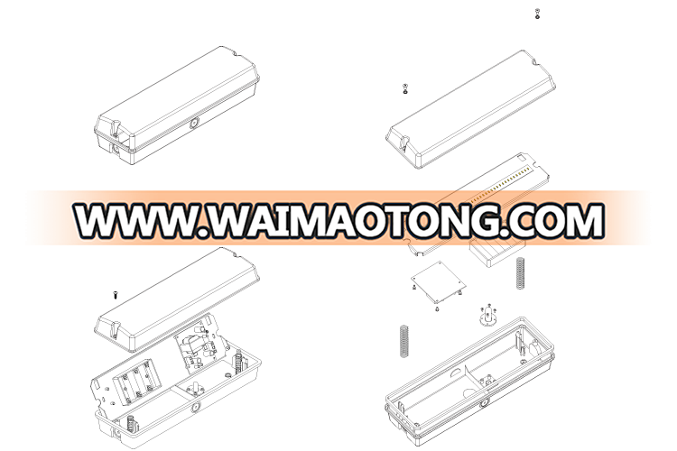 NICKEL me<em></em>taL HYDRIDE BATTERY PACK EMERGENCY LIGHT ip65 led emergency bulkhead PLASTIC SHANGHAI OEM