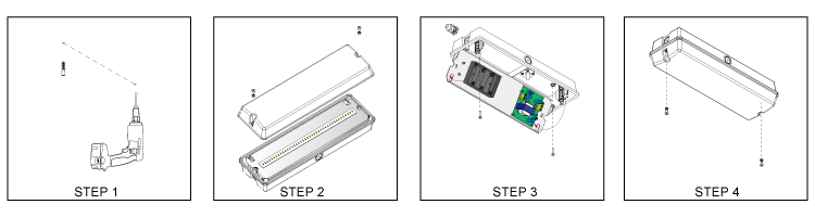 NICKEL CADMIUM BATTERY PACK EMERGENCY LIGHT WITH GASKET ip65 led emergency bulkhead PLASTIC SHANGHAI OEM