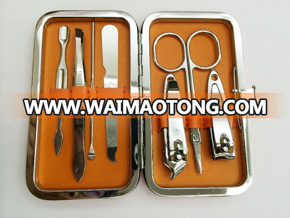 Hot sale pocket basic 7 in 1 cuicle nipper manicure pedicure set nail care tools and equipment