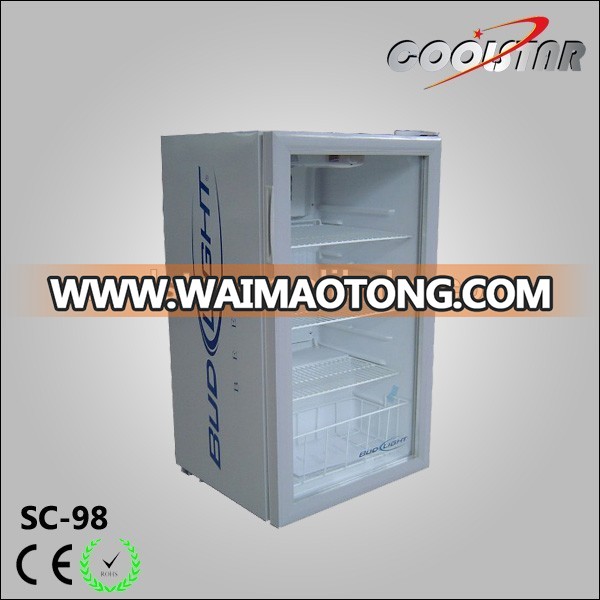 Commercial drink chiller countertop drink display showcase