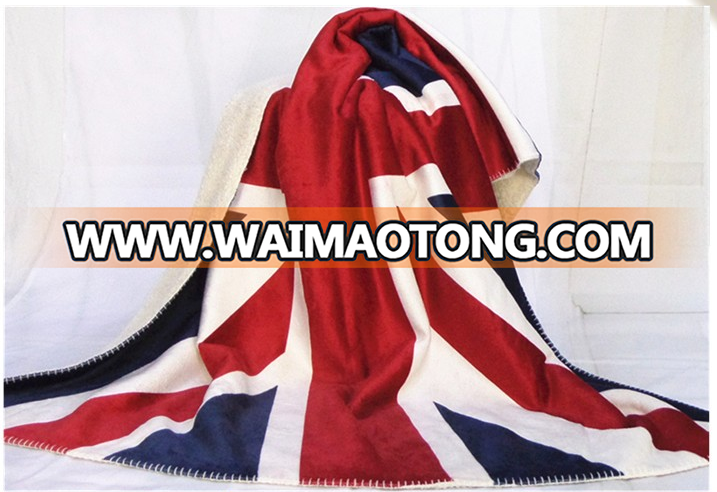 M word British style two sides micro fleece and Sherpa blanket