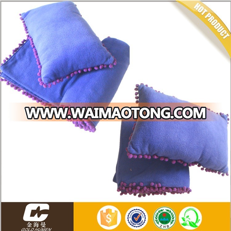 china factory micro fleece bedding set and 100%polyester cushion blanket