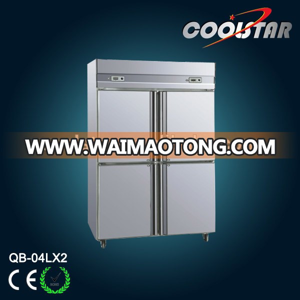 Stainless Steel kitchen upright refrigerator glass door