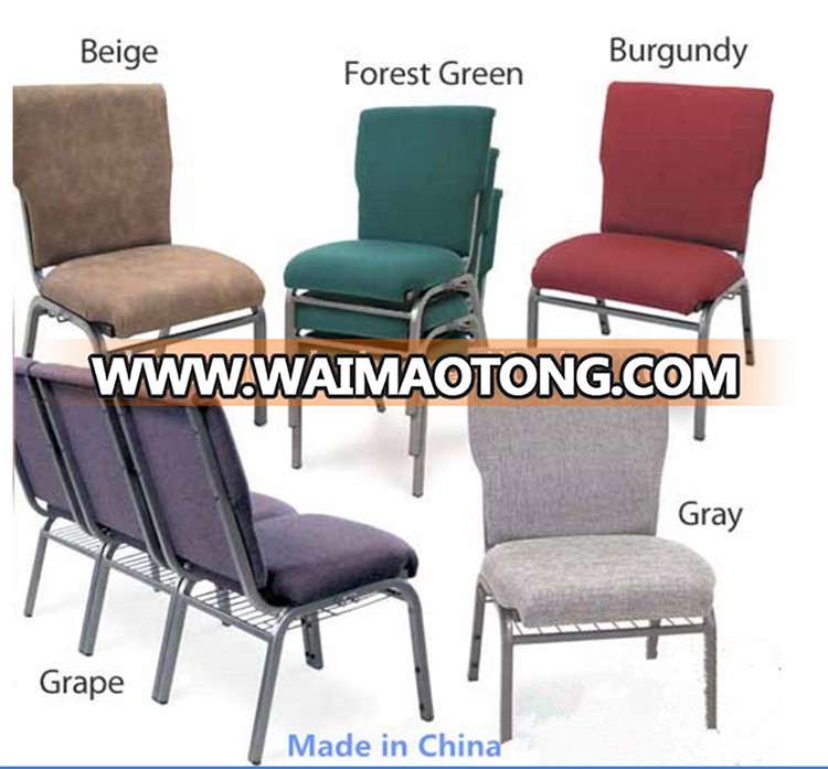 Aluminium high density spo<em></em>nge church chair with low price