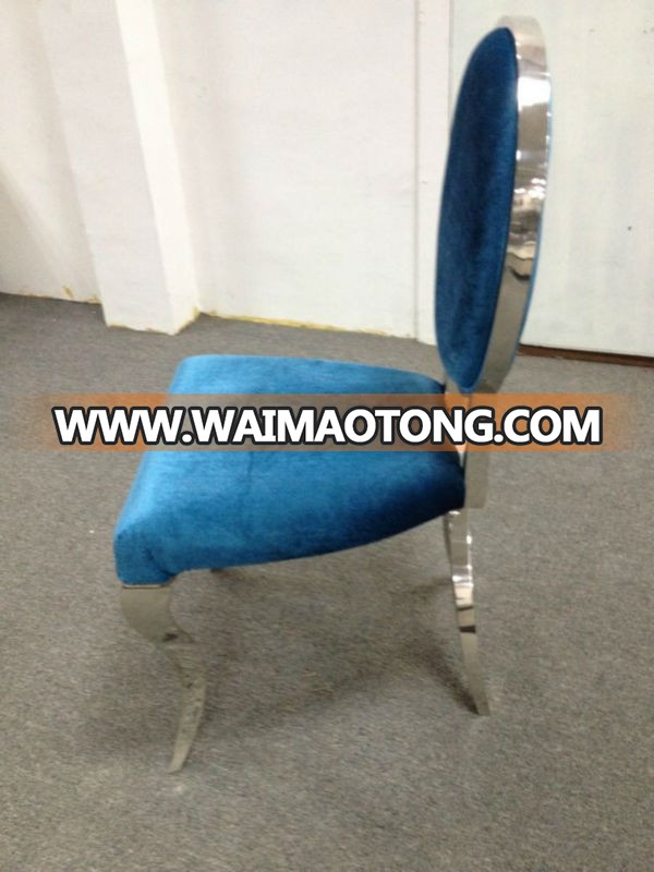 Blue Stainless Steel Modern Dining Chair