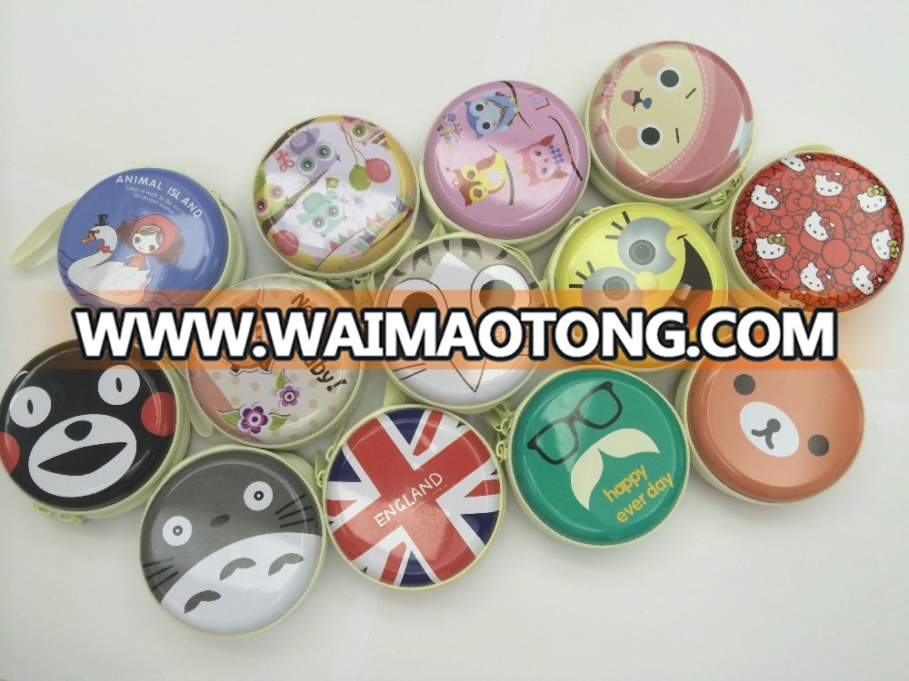 Pocket round fancy mini tin package boxes for gift