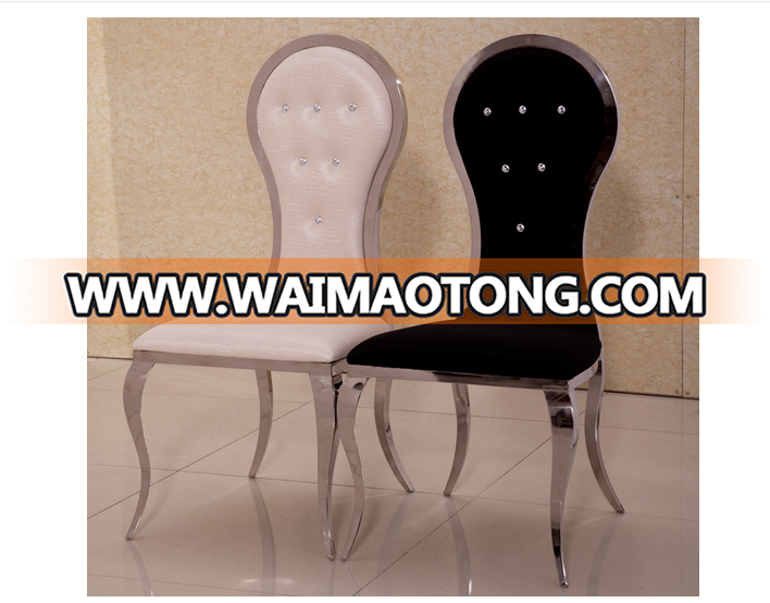 Chinese supplier stainless steel jewelry pipe dining chair with restaurant