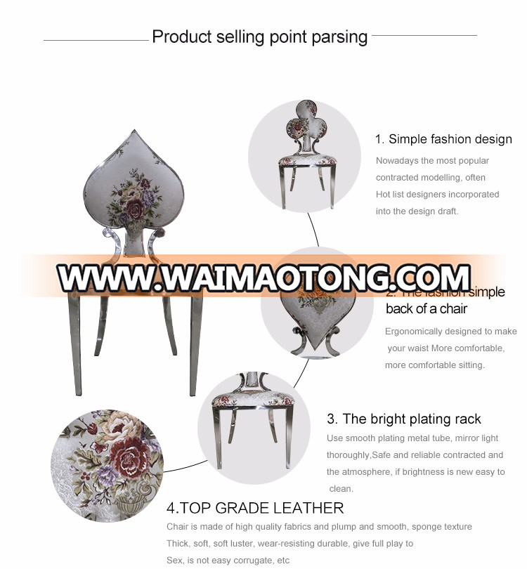 Catering area stainless steel banquet chair for restaurant