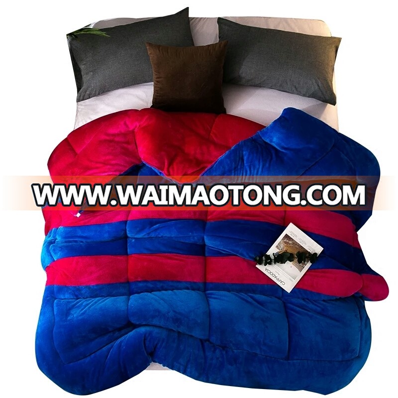 Chinese factory wholesale super mink flannel fleece quilting comforter