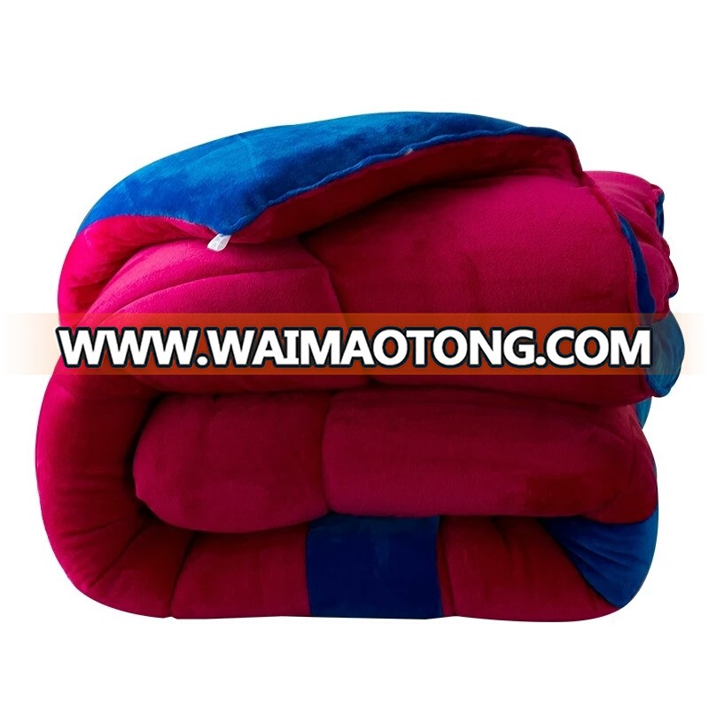 Chinese factory wholesale super mink flannel fleece quilting comforter