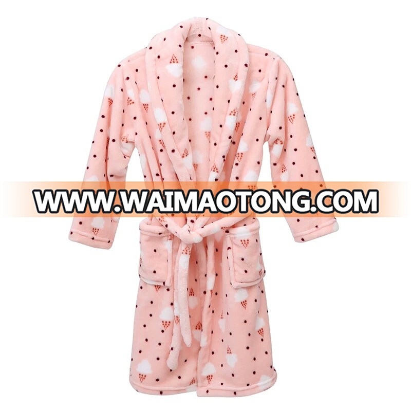 Home Textiles super soft coral fleece baby gift sleepwear children pajama Bathrobe