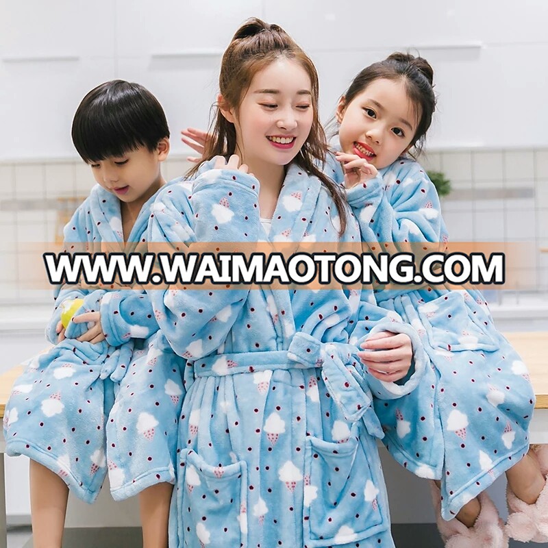 Home Textiles super soft coral fleece baby gift sleepwear children pajama Bathrobe