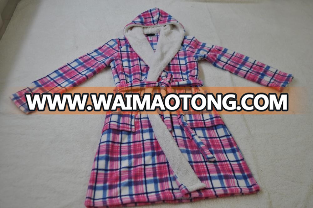 china flannel fleece pajamas customized bathrobe 100% polyester robe