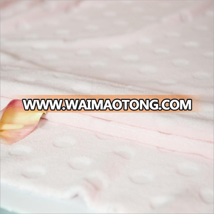 soft textile solid embossed printed flannel fabric for bedding sets