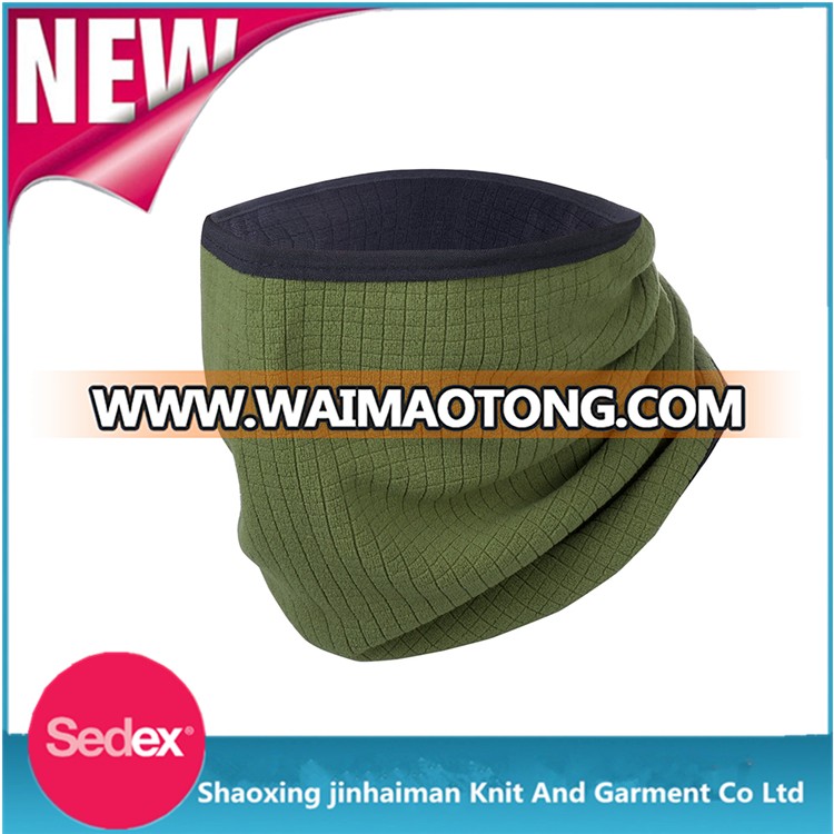 outdoor sports cozy & warm polar fleece waffle checks neck warmer scarf