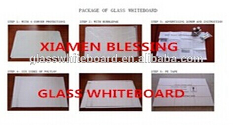 No folded Glass Writing board whiteboard type