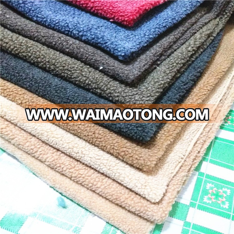 2017 new style customizable solid super soft sherpa fleece fabric for bedding/couch