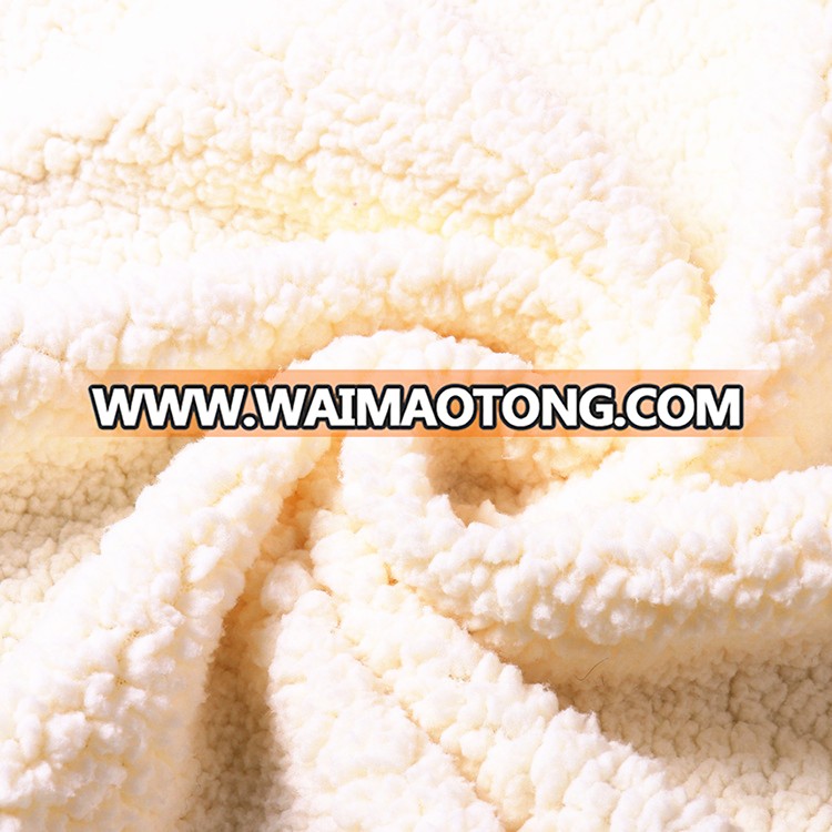 2017 new style customizable solid super soft sherpa fleece fabric for bedding/couch