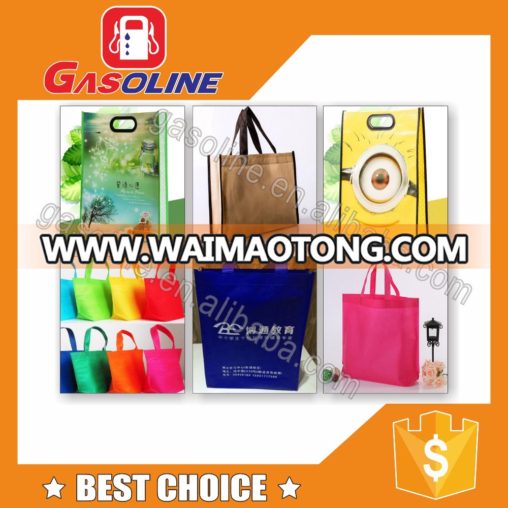 Fashion Hot Sale Foldable Laminated Cotton Polyester Bottle Tote Bag