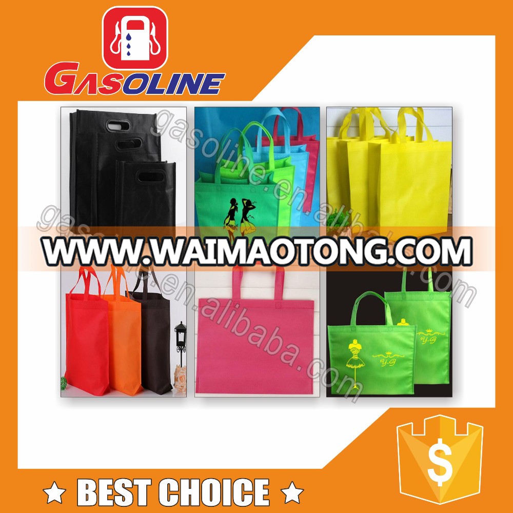 Fashion Hot Sale Foldable Laminated Cotton Polyester Bottle Tote Bag