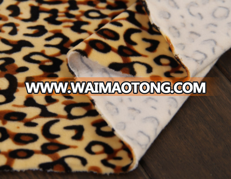 super soft leopard print micro-mink fleece fabric for blanket