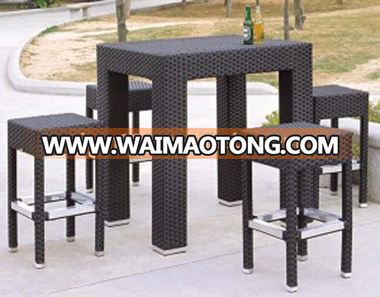 2016 Outdoor Fashion Modern High Wicker Bar Set