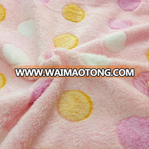 comfortable hot selling dot printed flannel fabric for garment