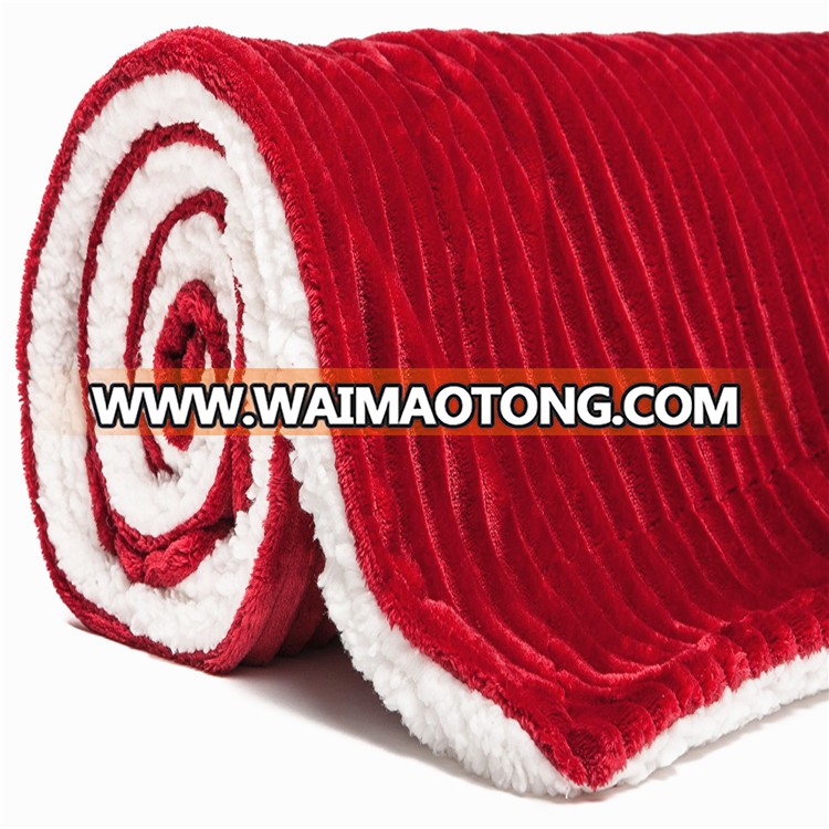 2017 hot selling new style warm textured flannel fleece fabric for bedding