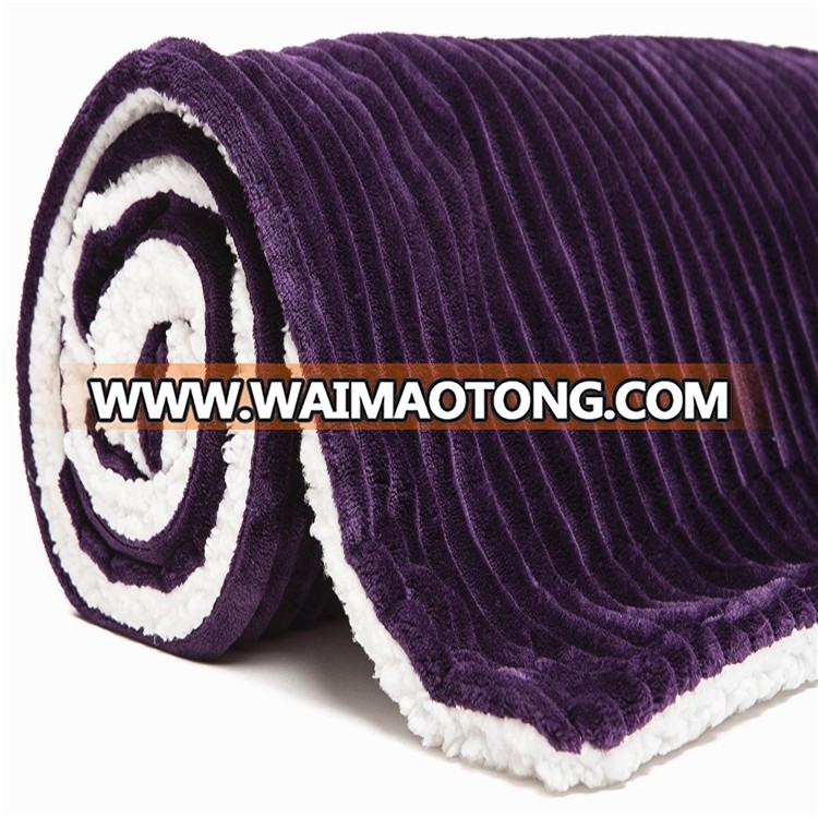 2017 hot selling new style warm textured flannel fleece fabric for bedding