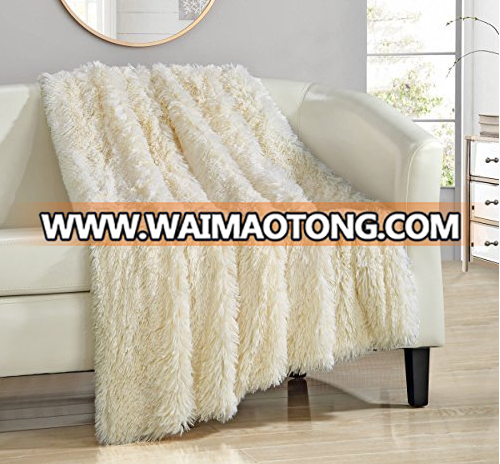 Wholesale Shaggy Faux Fur Supersoft Ultra Plush Decorative Throw Blanket