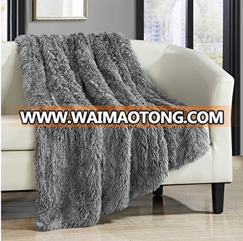 Wholesale Shaggy Faux Fur Supersoft Ultra Plush Decorative Throw Blanket